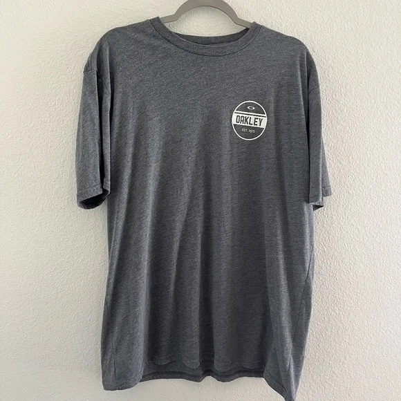 OAKLEY | Casual Est 1975 Iconic Logo Short Sleeve Tee in Grey | Size XXL - Picture 1 of 10